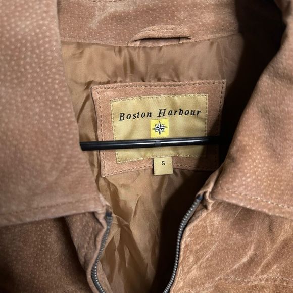 Vintage Boston Harbour Outerwear Men Suede Leather Jacket Men’s Size S - Picture 3 of 3